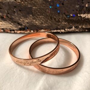kate spade “best friend ever” bangles - set of 2